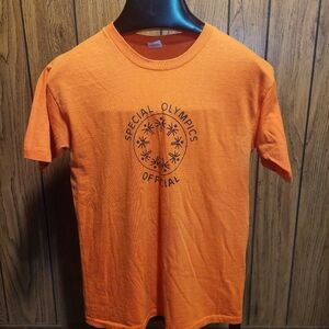 Vintage Special Olympics Official Shirt 70s 80s Orange Large Single Stitch